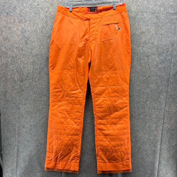 Johnny Blaze Ski Pants 13/14 Orange Quilted Insulated Ski Flame Insulated Y2K - Picture 1 of 11